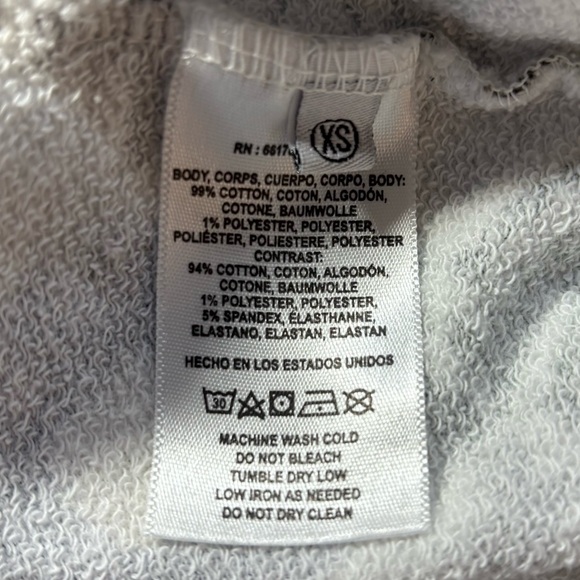 T.la Puff-Sleeved Pullover floral short sleeve sweatshirt sz XS yellow pink gray - Picture 7 of 12